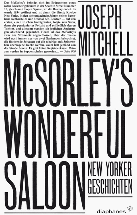 Joseph Mitchell: McSorley’s Wonderful Saloon